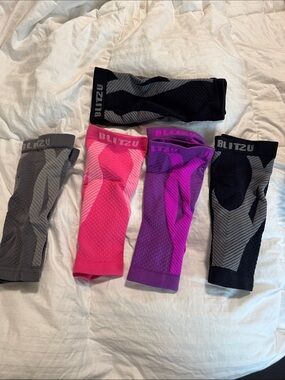 Women's Compression Calf Sleeves - Pink, Purple, Black, Gray